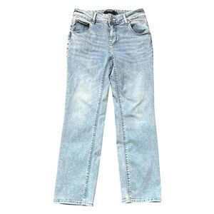 Hudson Jeans Light Blue Straight Leg Denim with Back Pockets - 6